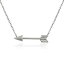 【送料無料】ネックレス　スターリングシルバーカラーen argent sterling 925 classique amour flche horizontal femmes collier