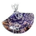 【送料無料】ネックレス ペンダントgros pendentif original plaqu argent agate naturelle violet pendant