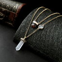 【送料無料】ネックレス クランプパッドアメジストクラスcollier deux pendantif dor pav quartz transparent amthyste 3 en 1 class ddz 1