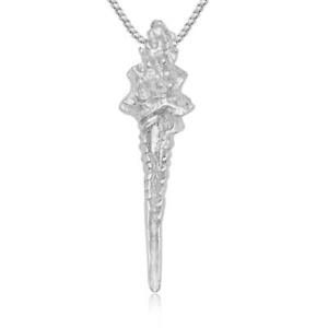 ネックレス　シェルスターリングシルバーネックレススロットアメリカボックスイタリアsterling coquillage argent pendentif glissire,fait aux usa,457cm italien bote