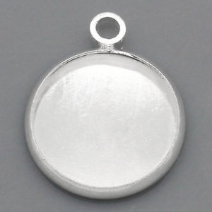 yzlbNX@y_gT|[gEhVo[Y100 pendentifsbreloques charm rond support cabochon argent 19mm x 16mm b24952