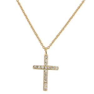 ネックレス　ホワイトクロスキュービックジルコンクランプクラシックen argent sterling 925 religieux croix blanc zircon cubique classique collier