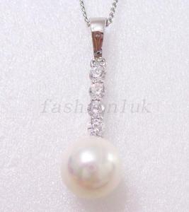 【送料無料】ネックレス　トレンドホワイトゴールドメッキジルコニウムロングパールネックレスfemmes tendance blanc plaqu or oxyde de zirconium perle long collier