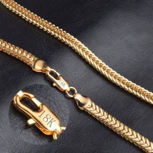 yzlbNX@JfiKVcadena mujer hombre oro 18k collar de joyera regalo 50cm hiphop pun