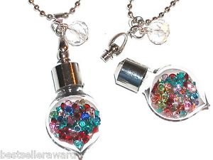 yzlbNX@t[eBOKXlWI[vgbv{gNbv1 cur verre flottant cristaux vis haut ouvert bouteille collier