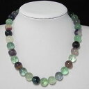 【送料無料】ネックレス　シルバーネックレスbeau collier 48cm en naturelle fluorite 14mm et argent 925