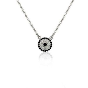 yzlbNX@X^[OVo[zCgubNNbven argent sterling 925 mauvais oeil blanc noir zc collier