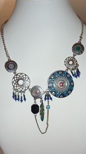 【送料無料】ネックレス　コレクションドリームキャッチャーcollier ras de cou tribou bleu collection hiver 15 16 lol ethnique,attrape rve
