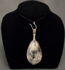 ̵ۥͥå쥹㥹ѡڥȥ󥰥С᥿desparado jasper pendentif 171001 argent sterling recouvert de fil fer mta