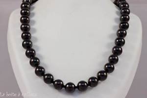 yzlbNX@Nv{[AWX^u`F[collier shungite boules 10mm 4652cm fermeture chaine rglable