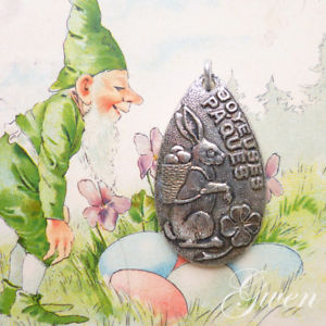 hokushin㤨̵֡ۥͥå쥹ݥȥܥ̡᥿륮襷pendentif porte bonheur ancien metal guilloch lapin trefle paques breloque 35mmפβǤʤ22,980ߤˤʤޤ