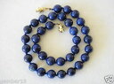 【送料無料】ネックレス ラピスラズリネックレスミリラピスハンドbleu lapis lazuli collier 10mm lapis perles 10 mm main nou longueurs varies(4)
