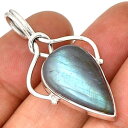 【送料無料】ネックレス　ペンダントマウントシルバーpendentif protection labradorite monture argent 925 ref 7723