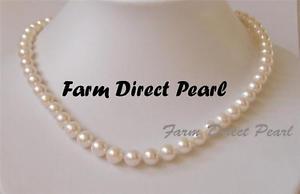 yzlbNX@lbNX508cm long vritable 89mm rond blanc collier de perles culture deau douce
