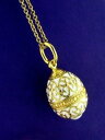 【送料無料】ネックレス　ロシアソリッドシルバーゴールドktロシアパンチrusse blanc oeuf pendentif argent massif 925 or 22kt poinonne twice russe