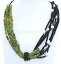 【送料無料】ネックレス　ヴェルデメリスタッロネロパールcollana donna 34 fili agata brasiliana verde mela cristallo nero perle barocche