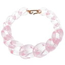 【送料無料】ネックレス クリッププラスチックチェーン3xcollier grand de chaine en plastique bijoux de couleur de poudre transpa w3a2