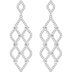 ネックレス　スワロフスキーレースビアンコドナイヤリングorecchini swarovski lace pendenti bianco donna 5382358 earrings eleganti