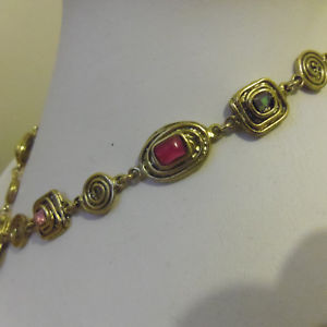 【送料無料】ネックレス エレメントガラスパリビンテージクランプカボションguy laroche paris collier vintage cabochons en verre sign sur chaque lment