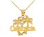 【送料無料】ネックレス　kゴールドカリフォルニアパームツリークリップjaune 14k or california palmier collier