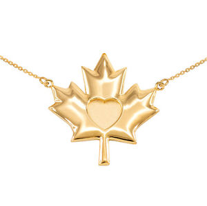 yzlbNX@S[hCG[S[h[v[tJ[14k fin poli or jaune rsistant coeur feuille drable collier