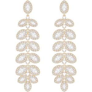 ネックレス　スワロフスキーバロンロサドナイヤリングorecchini swarovski baron pendenti oro rosa donna 5350617 earrings eleganti