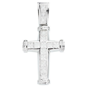 【送料無料】ネックレス スターリングシルバークロスカットアウトアイス925 iced out sterling argent croix invisible cut