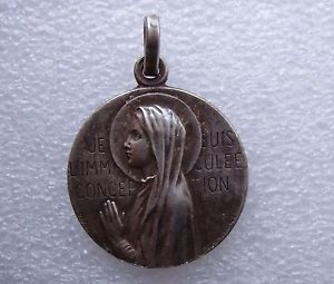 ̵ۥͥå쥹ڥpendentif religieux ancien en argent je suis limmacul...
