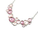 【送料無料】ネックレス　ネックレスマルチペンダントシェルローズcc1764e collier plastron pendentif multi coquilles email rose et mtal reli