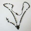 collana uomo rosario acciaio nero con crocifisso 51 cm palline 4 mm 333 aaコン※注意※NYからの配送になりますので2週間前後お時間をいただきます。人気の商品は在庫が無...