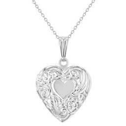 【送料無料】ネックレス　ペンダントハートメダイヨンネックレスpetit imprim floral souvenir pendentif photo mdaillon coeur filles collier