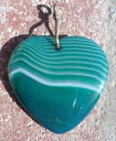 【送料無料】ネックレス メノウグリーンハートペンpendentif agate coeur vert pen16