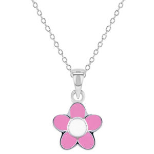 yzlbNX@X^[OVo[GisNlbNXy_gen argent sterling 925 rose maill collier pendentif fleur pour fille 406cm