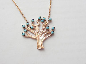 yzlbNX@gRsNS[hX^[OVo[^[RCYc[Nbvturque or rose argent sterling 925 turquoise arbre gnalogique collier