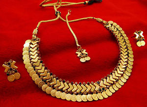 【送料無料】ネックレス ゴールドデザイナーメッキネックレスイヤリングconcepteur de bollywood de ginni plaqu or collier boucles d’oreilles bijoux