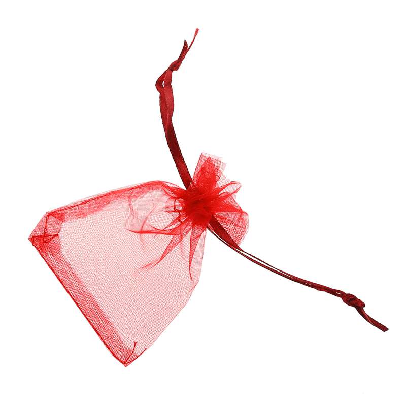 ̵ۥͥå쥹ݡХå5x100x bijoux sac pochette organza sac de rouge nouv...