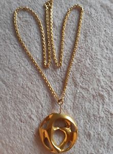 【送料無料】ネックレス　ブロンズアーティストヴィンテージrare vintage bijoux d artiste en bronze sign coutelle