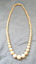 【送料無料】ネックレス ビードネックレスantique graduated bead bovine bone collier cantonaisperles gradues,n1016(4)