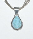 【送料無料】ネックレス　スターリングリゾーツスターリングシルバーargent sterling larimar pectolite pendentif en larme 7130 26x18mm