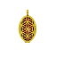 ̵ۥͥå쥹ڥȥƥ쥹aura pendentif fleur de vie l 4cm acier inoxydable plaqu or serti kraftstein