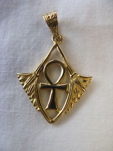 yzlbNX@GWvgkCG[S[hy_gVOankh egyptien cl of life fleur de lotus 18k or jaune pendentif 25cm unique