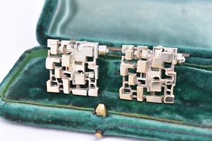 【送料無料】メンズアクセサリ—　アールデコヴィンテージスターリングカフスリンクg114vintage sterling silver cufflinks with an art deco design g114