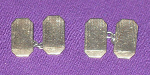 【送料無料】メンズアクセサリ—　アールデコゴールドスターリングシルバーエンジンオンリンクカフリン..