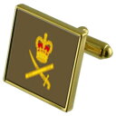 【送料無料】メンズアクセサリ— カフスボタンクリスタルタイクリップセットarmy insignia lieutenant general goldt...