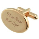 【送料無料】メンズアクセサリ—　メッセージボックスカフリンクスrose goldtone oval cufflinks engraved select in message box