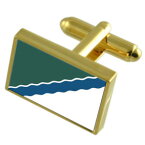 【送料無料】メンズアクセサリ—　ノボシビルスクロシアゴールドフラッグカフスボタンボックスnovosibirsk city russia gold flag cufflinks engraved box