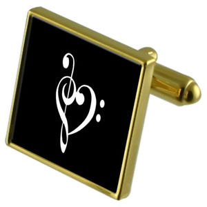 【送料無料】メンズアクセサリ—　カフスボタンクリスタルタイクリップセットmusical love heart goldtone cufflinks crystal tie clip gift set