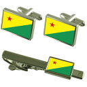 【送料無料】メンズアクセサリ— エーカーフラグカフスリンクネクタイピンセットacre flag cufflinks tie clip matching box gift set(4)
