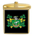 【送料無料】メンズアクセサリ- イングランドカフスボタンボックスコートgroom england family crest surname coat of arms gold cufflinks engraved box