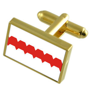 【送料無料】メンズアクセサリ—　オムスクロシアゴールドフラッグカフスボタンボックスomsk city russia gold flag cufflinks engraved box